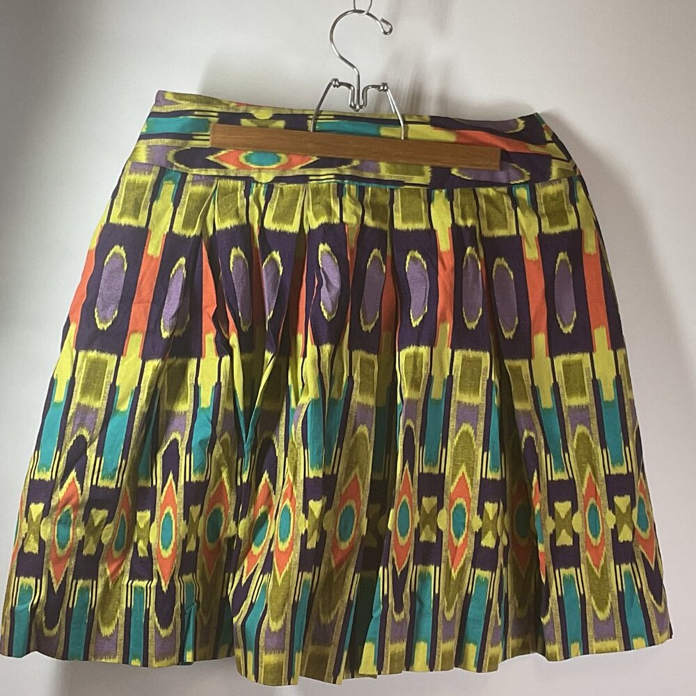 Work to Weekend Pleated Multicolor Skirt